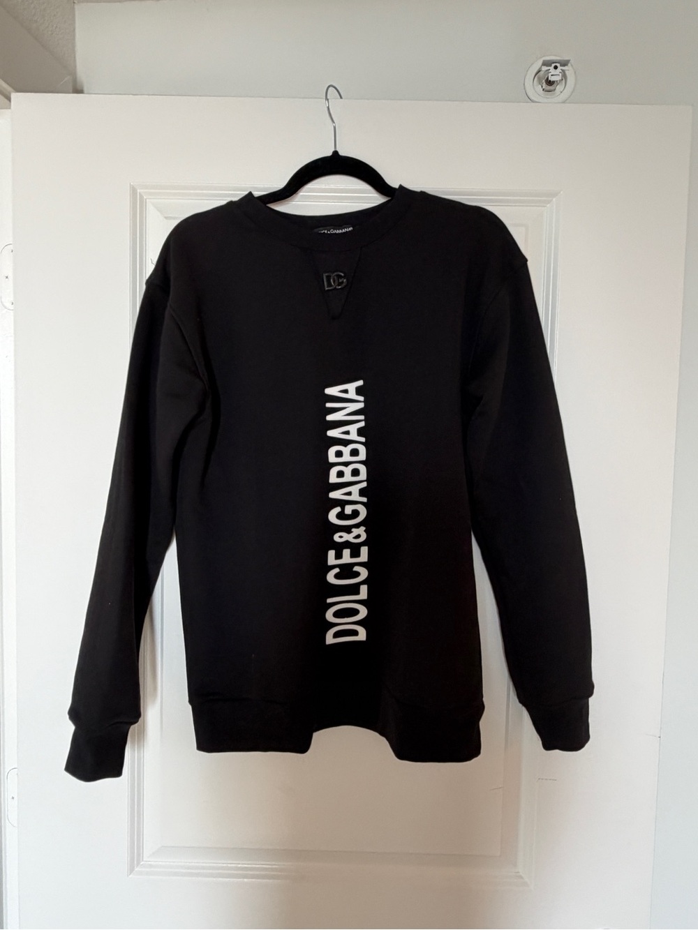 Dolce & Gabbana Men’s Black Logo Crewneck Sweater